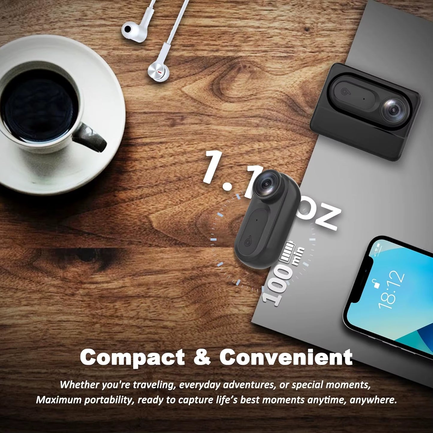 Upgraded Waterproof Big Battery 1080P 64GB Small Hot Selling Wifi Video Portable Thumb Pocket Action Sports Mini Camera