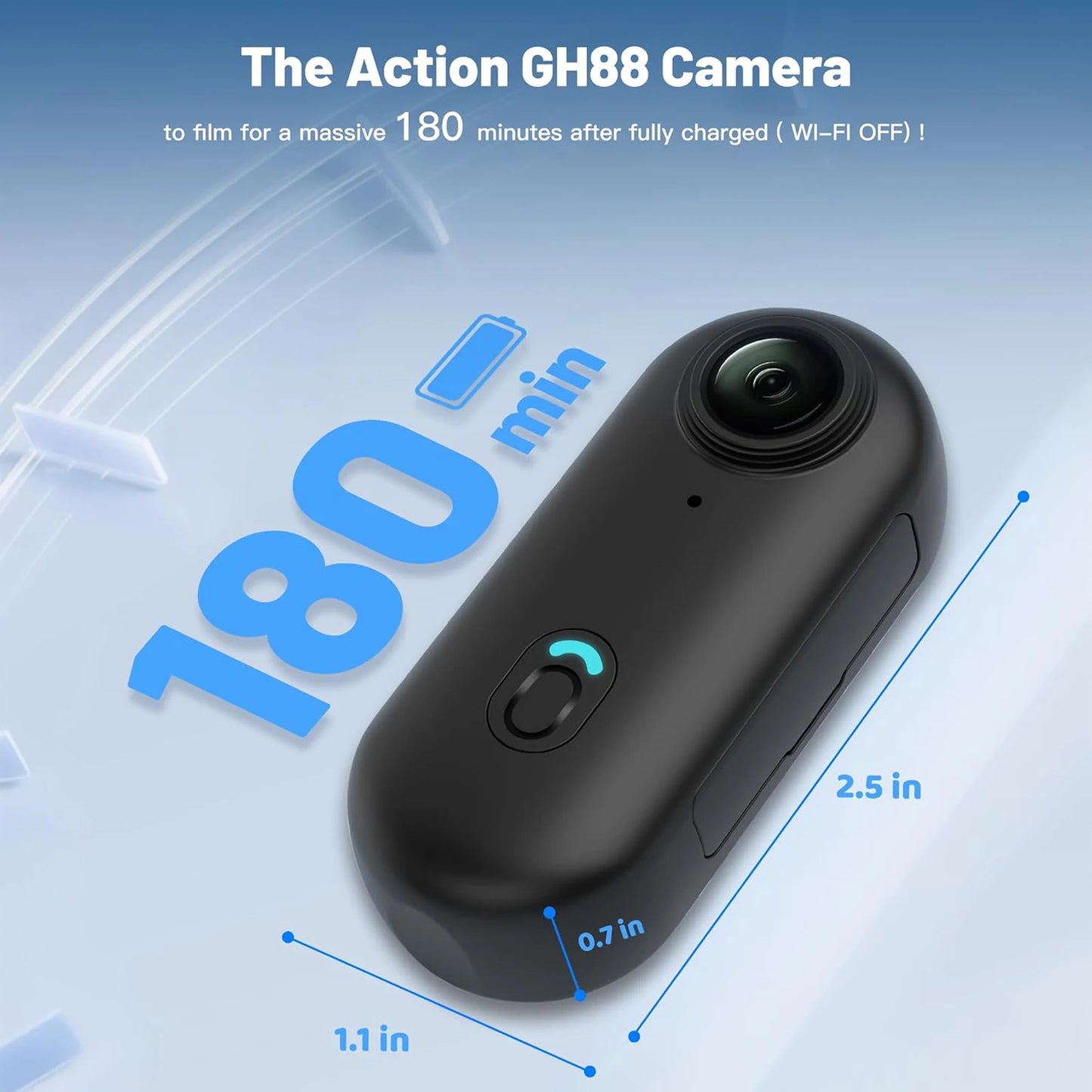 1080P 2.0MP Mini Body Camera, Wearable 128GB Camera with 360°Rotatable Clip & Magnetic Clip, 120 Minutes for Recording