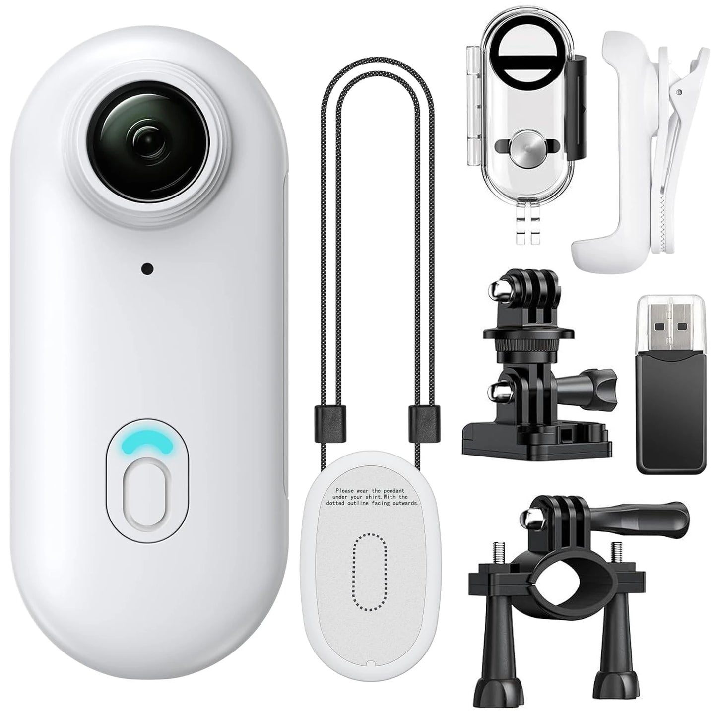 1080P 2.0MP Mini Body Camera, Wearable 128GB Camera with 360°Rotatable Clip & Magnetic Clip, 120 Minutes for Recording