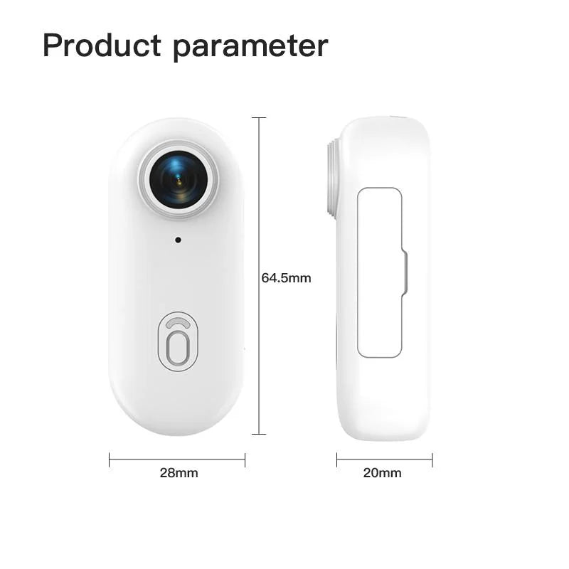 Mini Sports Action Camera 4K Ultra Portable Magnetic Lanyard Rotating Clip Wireless Body Cam for Bicycle Clothing Mounts