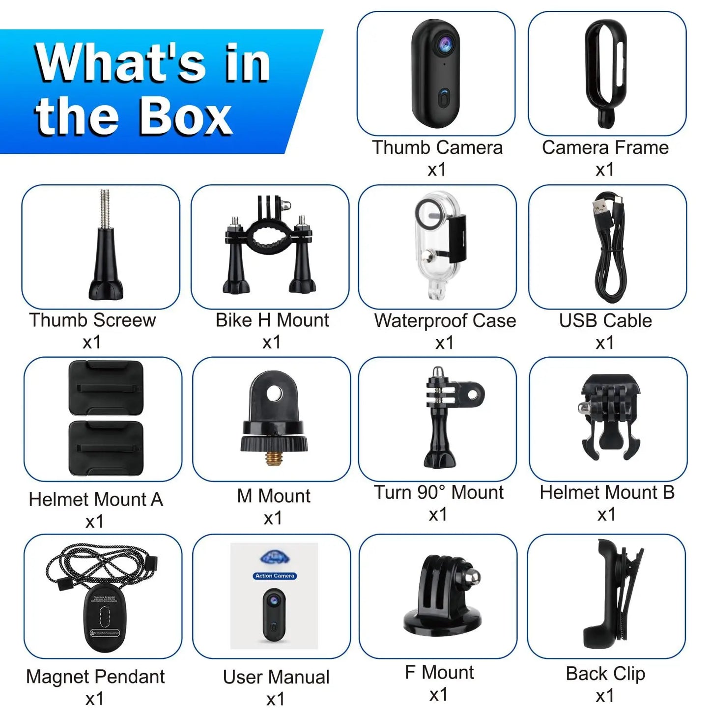 Mini Sports Action Camera 4K Ultra Portable Magnetic Lanyard Rotating Clip Wireless Body Cam for Bicycle Clothing Mounts