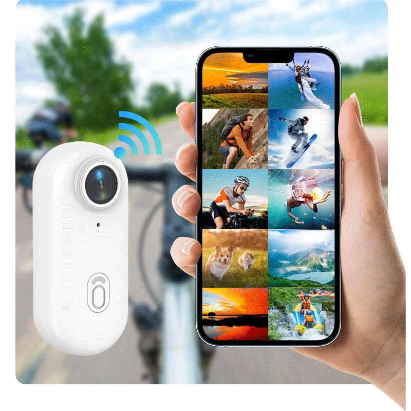 Mini Sports Action Camera 4K Ultra Portable Magnetic Lanyard Rotating Clip Wireless Body Cam for Bicycle Clothing Mounts