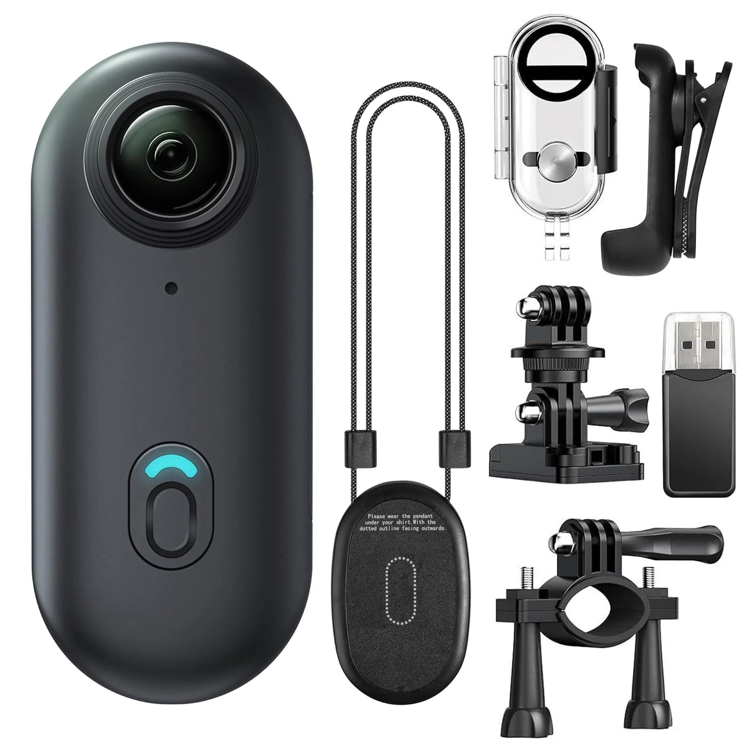 1080P 2.0MP Mini Body Camera, Wearable 128GB Camera with 360°Rotatable Clip & Magnetic Clip, 120 Minutes for Recording