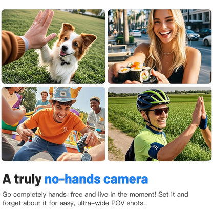 1080P 2.0MP Mini Body Camera, Wearable 128GB Camera with 360°Rotatable Clip & Magnetic Clip, 120 Minutes for Recording
