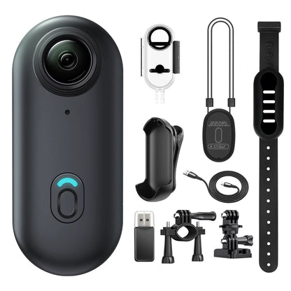 4K Mini WIFI Action Camera 128GB Thumb POV Portable Video Recorder with IPX7 Waterproof Camcorder Helmet Mount Vlogging (Black)