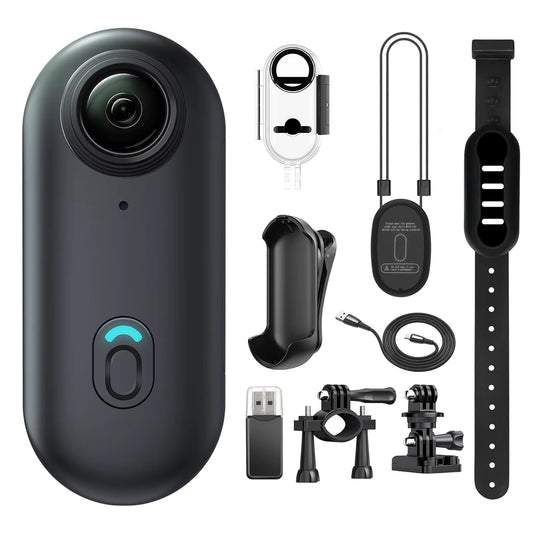 4K Mini WIFI Action Camera 128GB Thumb POV Portable Video Recorder with IPX7 Waterproof Camcorder Helmet Mount Vlogging (Black)